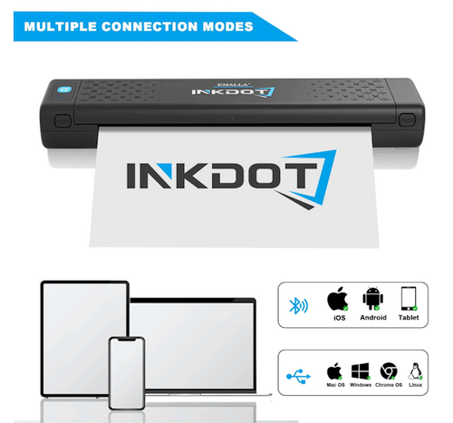 EMALLA INKDOT kabelloser Bluetooth Thermodrucker für iOS und Android
