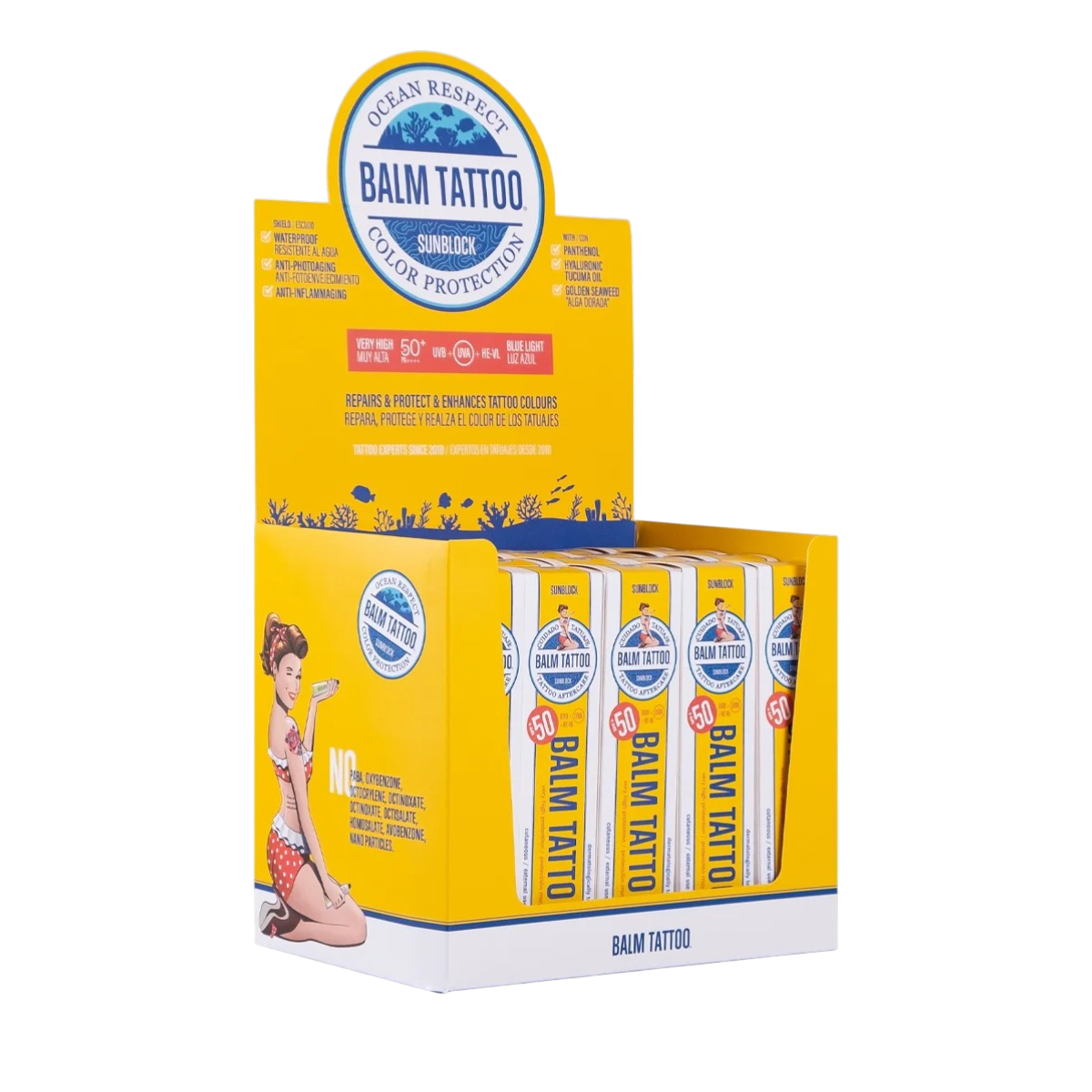 Balm Tattoo Sunblock – 20x Golden Aftercare 30g (im Display) oder Einzelstück