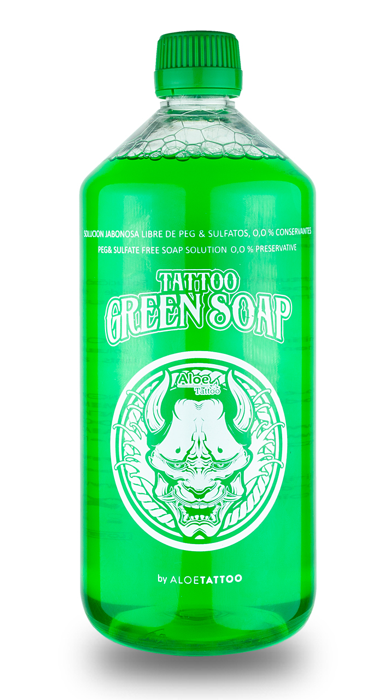 Aloe Tattoo- Green Soap - 1000 ml unverdünnt  / Seife