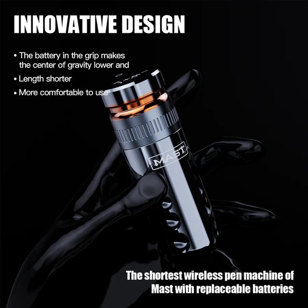Dragonhawk Mast Racer- Wireless Tattoo Pen Machine with 4.0MM Strokes Orange