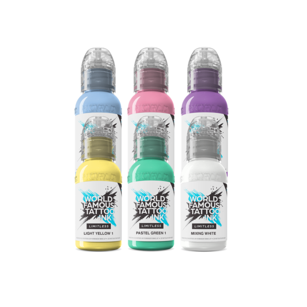 Pastel Collection Set - 6 x 30 ml - World Famous Limitless Tattoo Ink