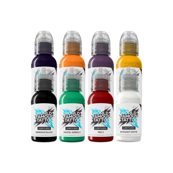 Primary Colours Set 1 - 8 x 30 ml - World Famous Limitless Tattoo Ink