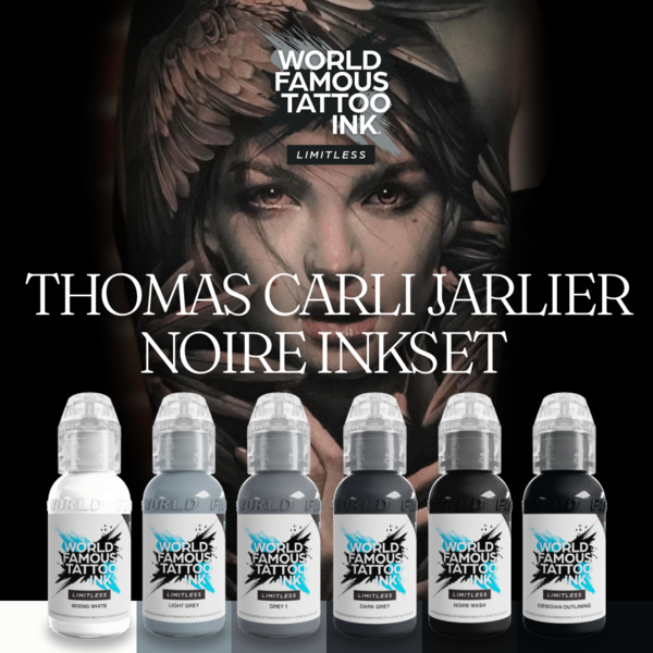 Thomas Carli Jarlier Noire Ink Set v2 - 6x 30 ml - World Famous Limitless Tattoo Ink -