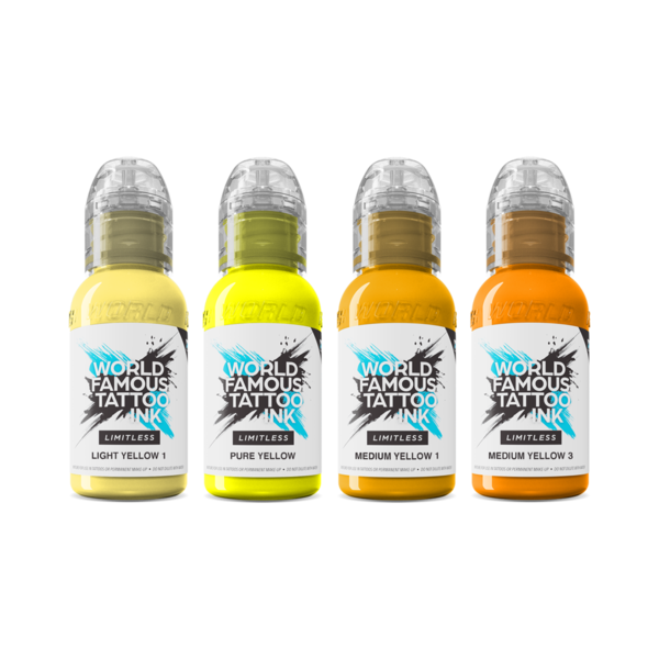 Shades of Yellow Set 4 x 30 ml - World Famous Ink Limitless