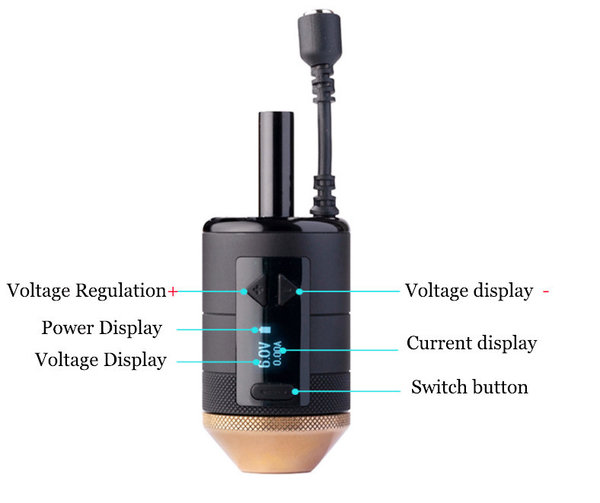 ZK 1.0 Battery Grips Wireless Control Power Supply Special Grip für Tattoo Rotary Maschine